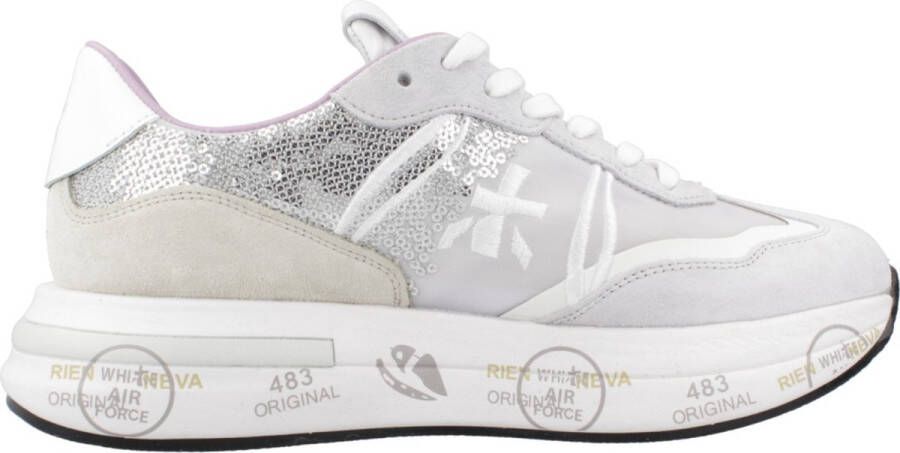 Premiata Grijze Sneaker Cassie met Uniek Design Gray Dames