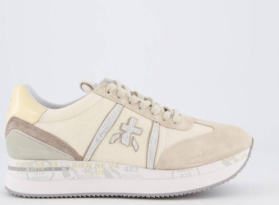 Premiata Stijlvolle Beige Sneakers voor Vrouwen Multicolor Dames