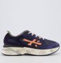 Premiata Navy Blauwe Sneakers met Oranje Details Blue Heren - Thumbnail 1