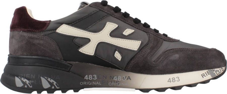 Premiata Suède Leren Sneakers Mick 6870 Black Heren