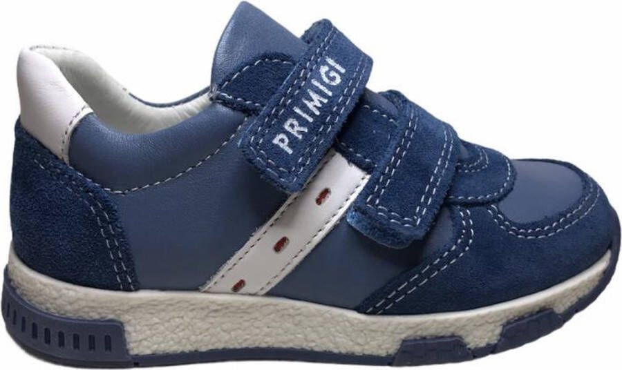 Primigi velcro lederen sneakers 3413944 Blauw wit