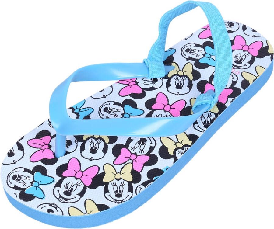 PRODUKT Blauwe meisjes teenslippers met elastiek Minnie DISNEY 26-27