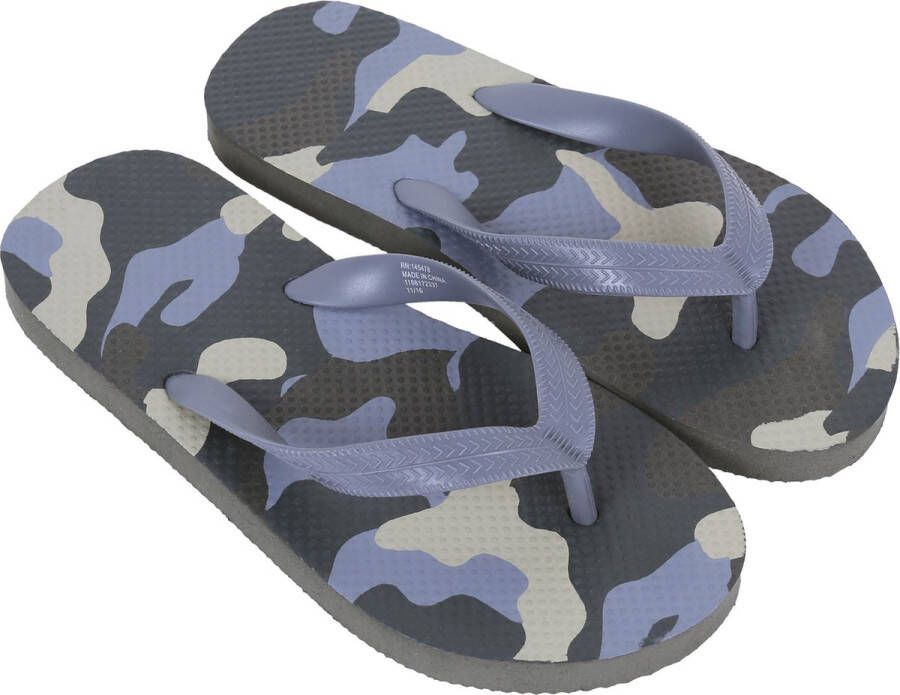 PRODUKT Groene teenslippers met camouflagemotief XS-S