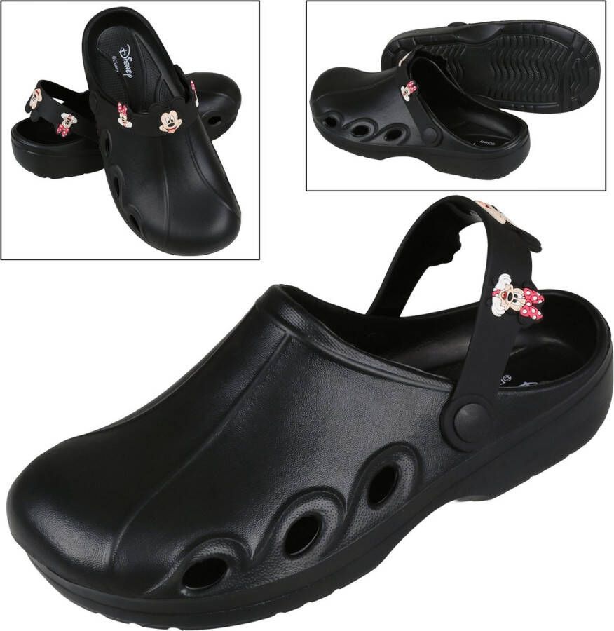 PRODUKT Minnie Mouse Mickey Disney Zwarte dames Crocs sandalen