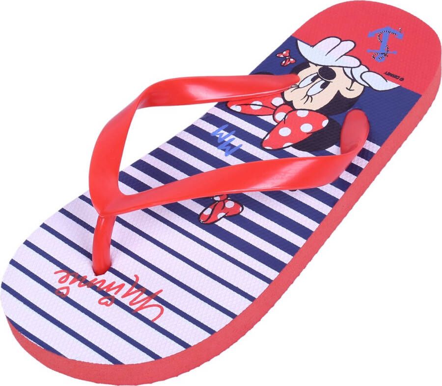 PRODUKT Rood-blauwe gestreepte teenslippers Minnie Disney 26-27