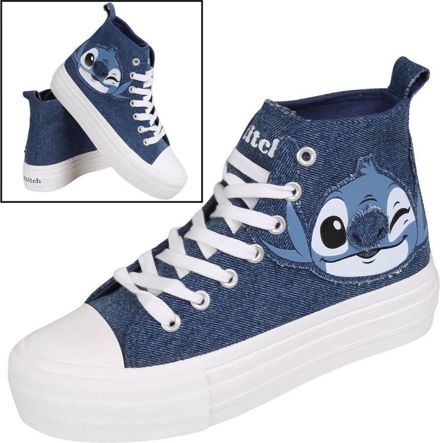 PRODUKT Stitch Disney Dames Denim Hoge Sneakers