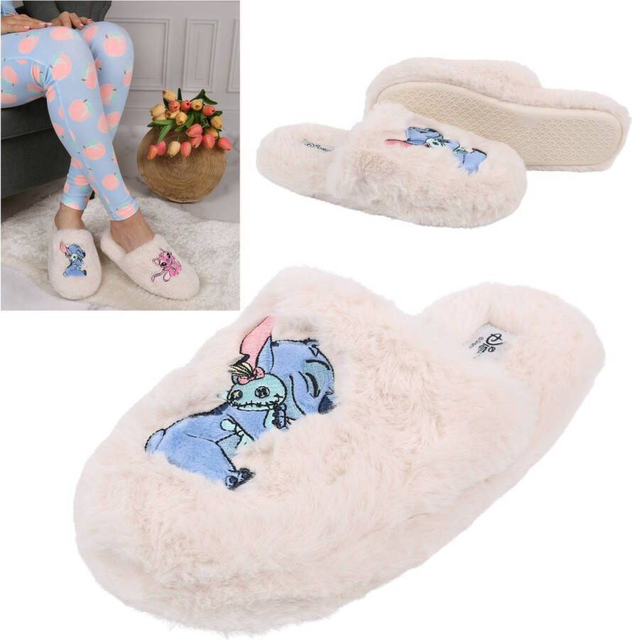 PRODUKT Stitch en Angel Disney pantoffels beige pantoffels harige huisschoenen