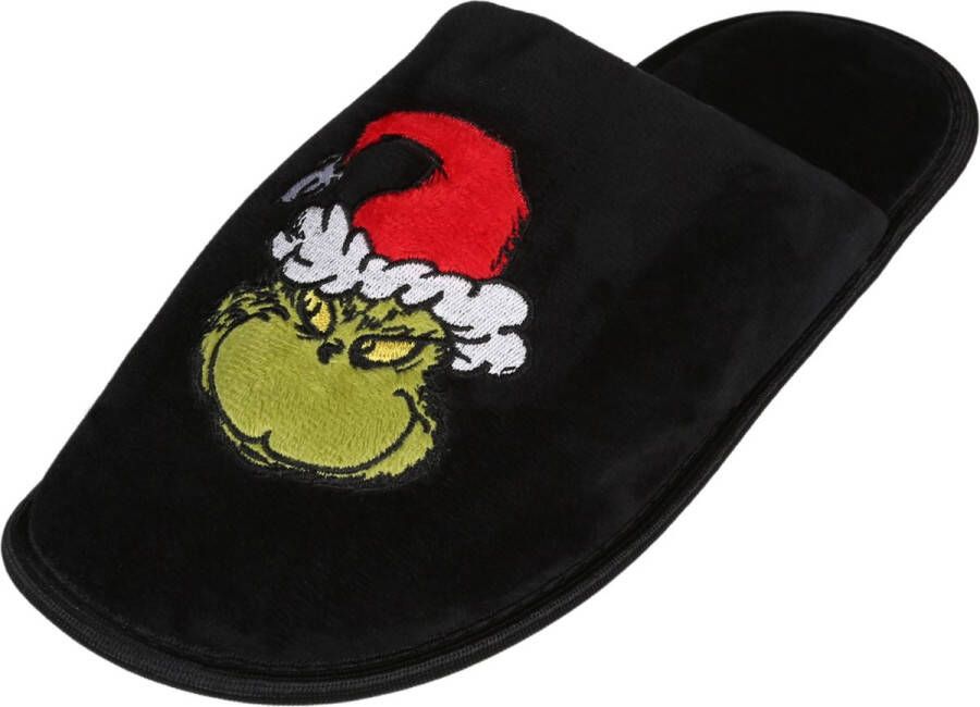 PRODUKT The Grinch Herensloffen zwarte velours huisschoenen