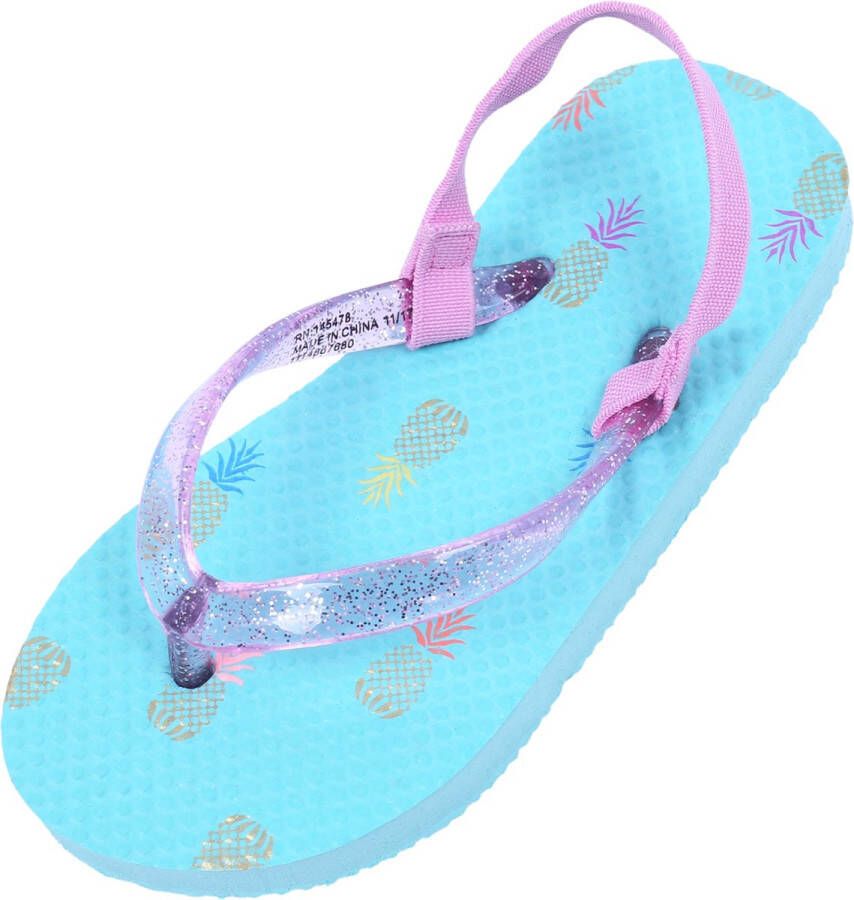 PRODUKT Turquoise teenslippers met ananas