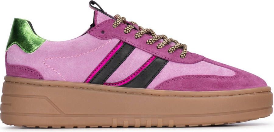 PS Poelman ANEMONE Dames Sneaker Roze met combinatie