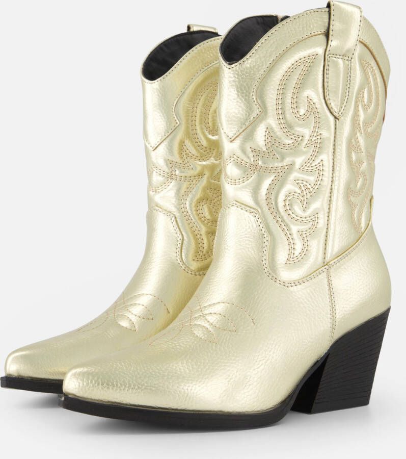 POSH by Poelman Ps Poelman Cowboylaarzen goud Synthetisch Dames