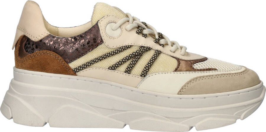 PS Poelman Jana dames sneaker Beige multi