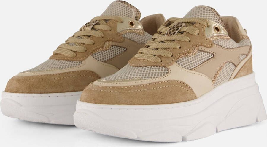 PS Poelman Jana Sneakers beige Leer Dames