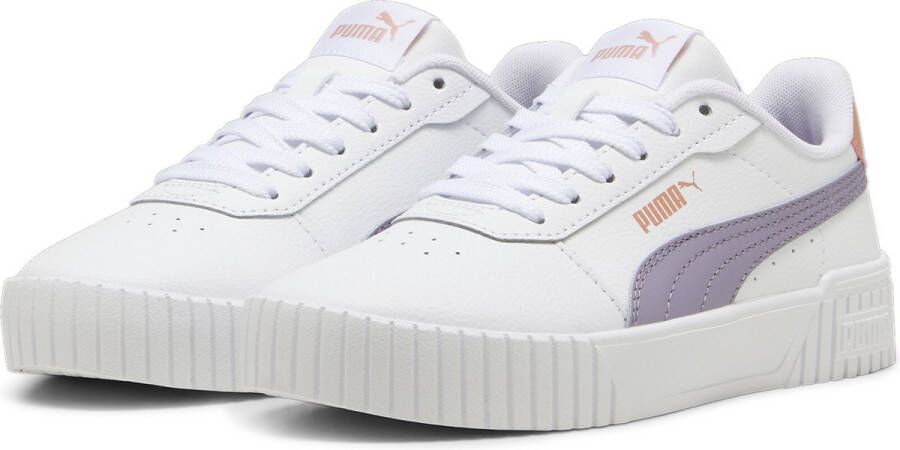 PUMA Carina 2.0 Jr Meisjes Sneakers White-Pale Plum-Deeva Peach