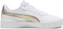 PUMA Carina 2.0 Metallic Shine Dames Sneakers White- Gold- Silver - Thumbnail 3