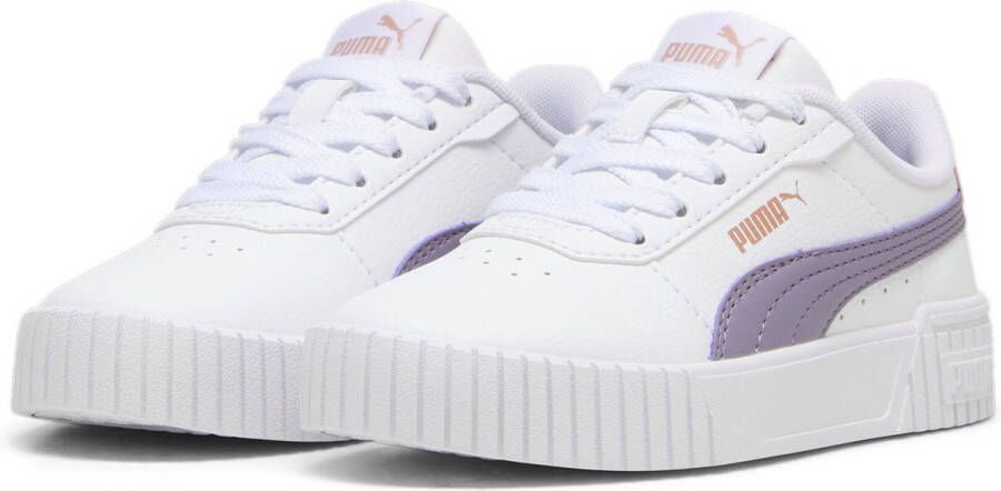 PUMA Carina 2.0 PS Meisjes Sneakers White-Pale Plum-Deeva Peach