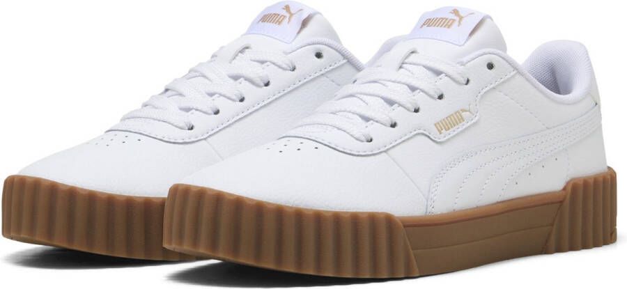 PUMA Carina 3.0 Dames Sneakers White- Gold-Gum