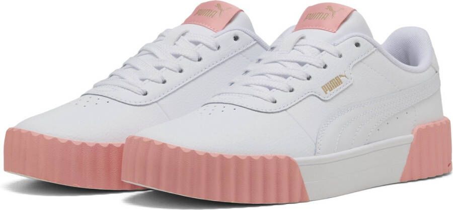 PUMA Carina 3.0 Dames Sneakers White-Pink Fruit- Gold