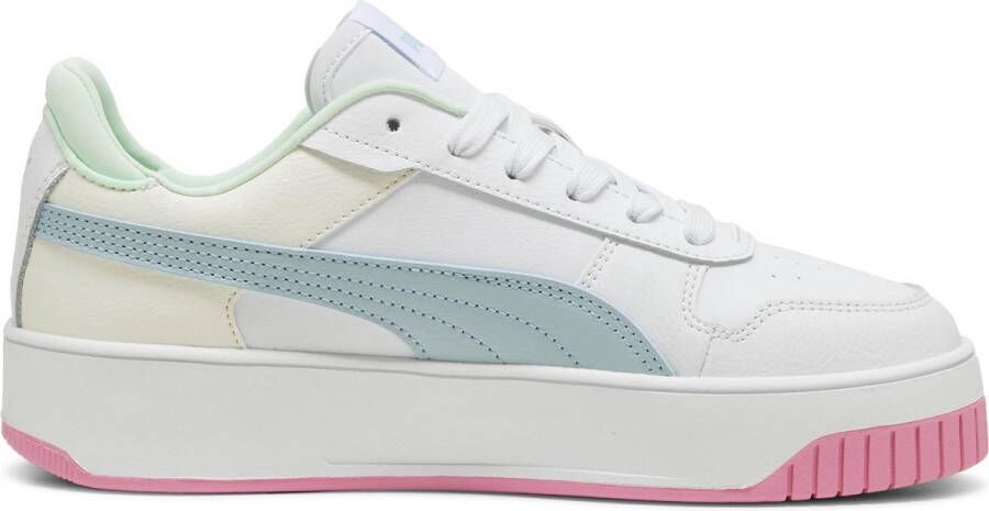 PUMA Carina Street Dames Sneakers White-Turquoise Surf- Silver