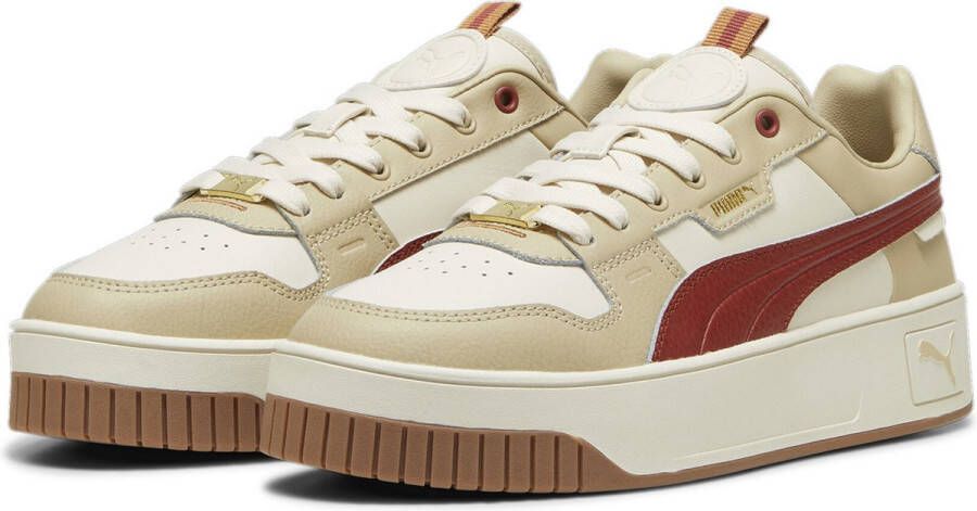 PUMA Carina Street Lux Dames Sneakers Alpine Snow-Mars Red-Toasted Almond - Foto 3