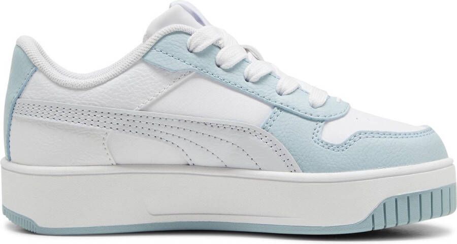 Puma Carina Street leren sneakers wit lichtblauw zilver Meisjes Leer Meerkleurig 28 - Foto 2