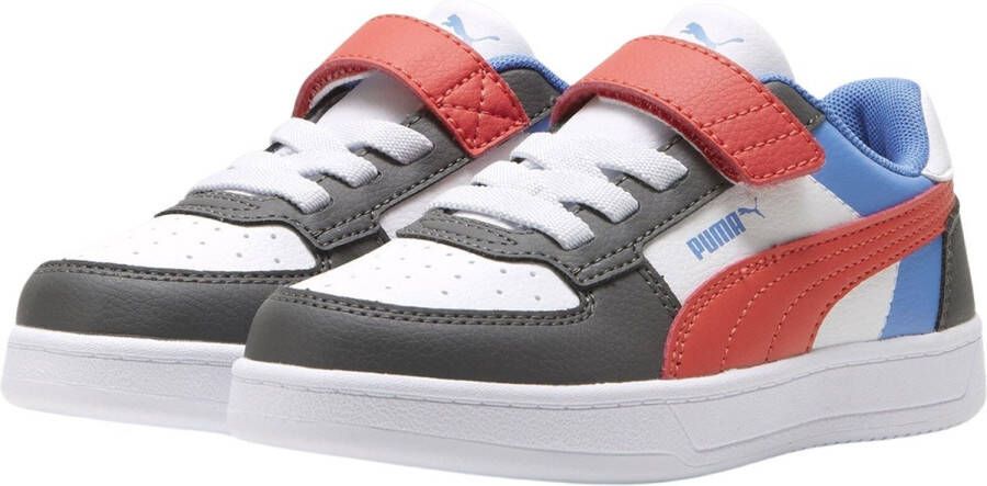 Puma Caven 2.0 Block sneakers wit rood blauw Jongens Meisjes Imitatieleer 35 - Foto 2