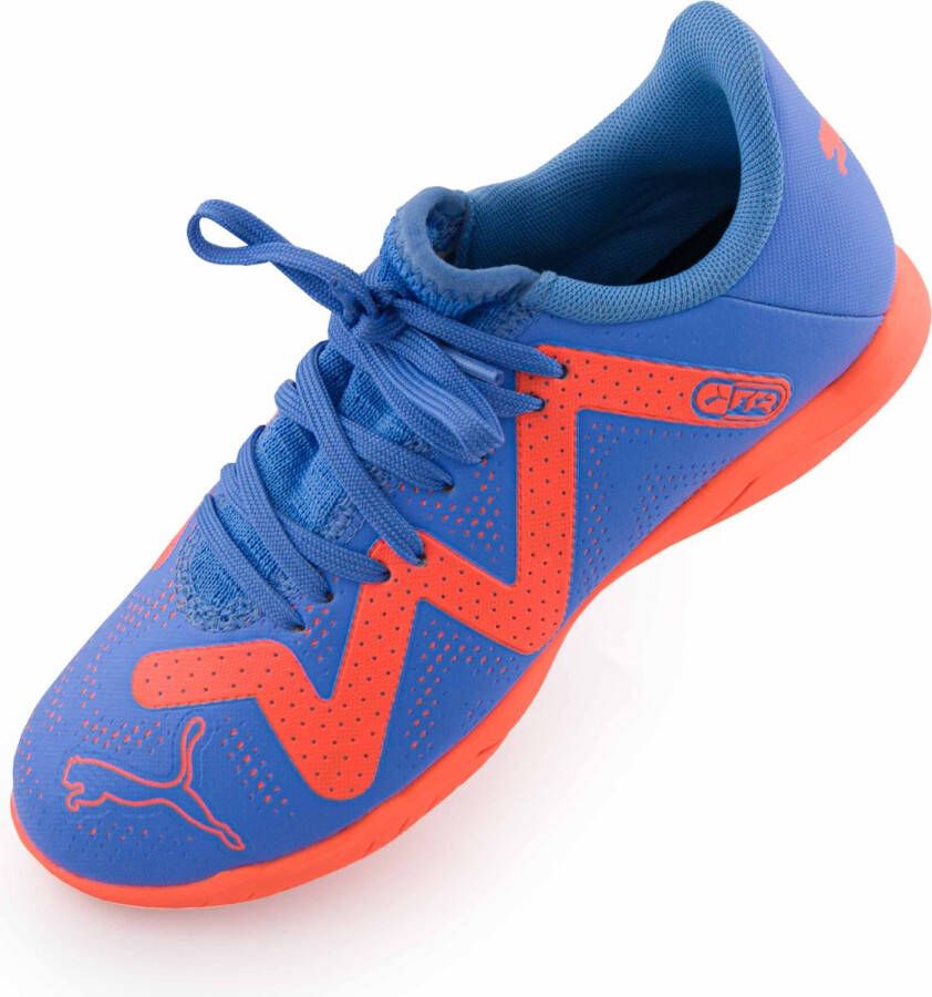 PUMA Future Play Zaalvoetbalschoenen (IN) Kids Blauw Oranje Wit