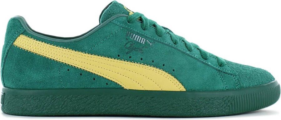 PUMA Clyde Super Heren Sneakers Schoenen Leer Groen 386349