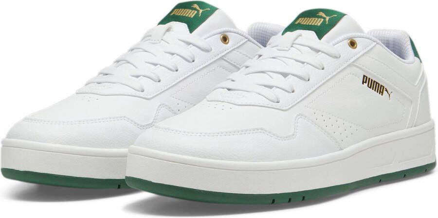 Puma Klassieke Court Sneaker met Groene en Gouden Accenten White Heren - Foto 2