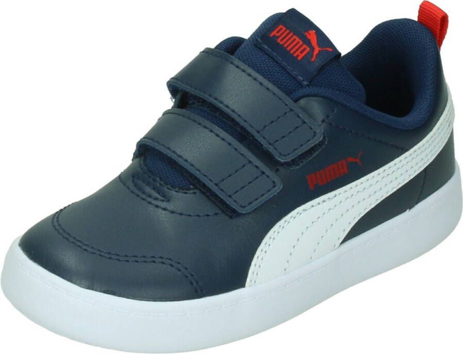 PUMA Courtflex V2 kinder sneakers Blauw Uitneembare zool