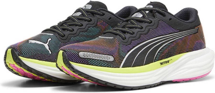 PUMA Deviate Nitro 2 Psychedelic Rush Hardloopschoenen Grijs 1 2 Vrouw