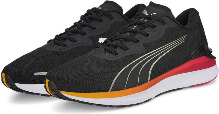 PUMA Electrify Nitro 2 Hardloopschoenen Black Metallic Silver Sunset Glow Heren