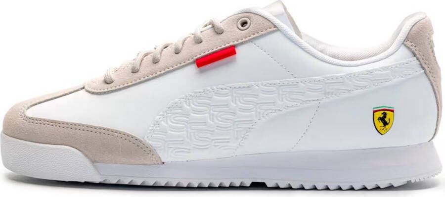 PUMA Ferrari Roma Via White Grey Leren Suede Sneakers Heren