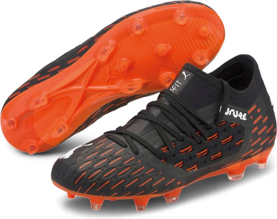 Puma Voetbalschoenen kind Future 6.3 Netfit FG AG zwart oranje