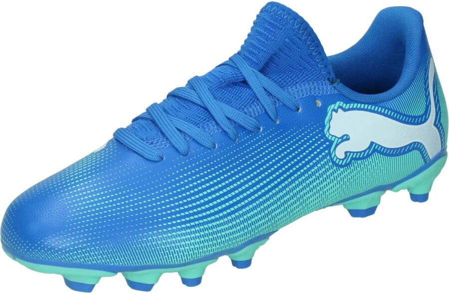 PUMA Future 7 Play Fg ag Jr Voetbalschoenen Blauw