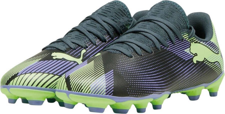 PUMA FUTURE 7 PLAY FG AG Unisex Sportschoenen Gray Skies-Elektro Purple-Fizzy Apple- White