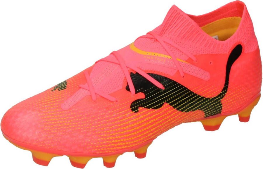 PUMA Future 7 Pro Gras Kunstgras Voetbalschoenen (MG) Roze Zwart Oranje