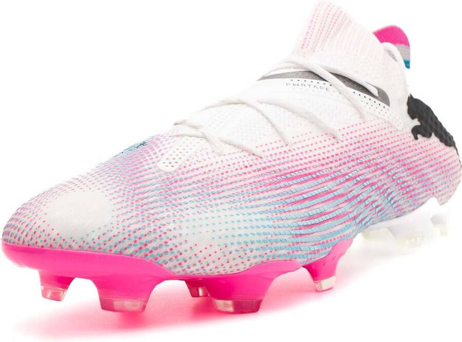 PUMA Future 7 Ultimate Gras Kunstgras Voetbalschoenen (MG) Wit Roze Zwart