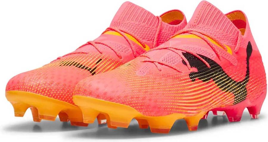 PUMA Future 7 Ultimate Gras Kunstgras Voetbalschoenen (MG) Roze Zwart Oranje