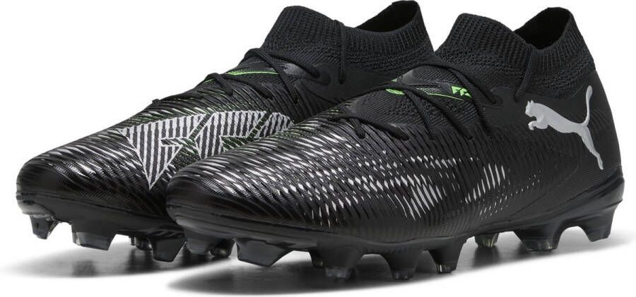 PUMA FUTURE 8 MATCH FG AG Unisex Sportschoenen Black-Cool Light Gray-Fluo Green