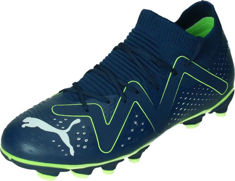 PUMA Future Match Gras Kunstgras Voetbalschoenen (MG) Kids Donkerblauw Wit Felgroen