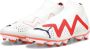 PUMA Future Match+ Veterloze Gras Kunstgras Voetbalschoenen (MG) Wit Rood Zwart - Thumbnail 2