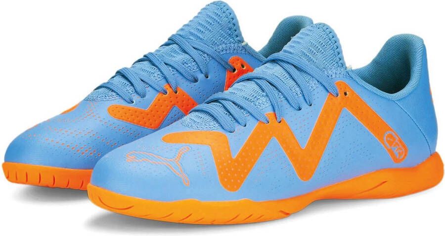 PUMA Future Play Zaalvoetbalschoenen (IN) Kids Blauw Oranje Wit