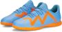 PUMA Future Play Zaalvoetbalschoenen (IN) Kids Blauw Oranje Wit - Thumbnail 1