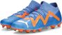 PUMA Future Pro Gras Kunstgras Voetbalschoenen (MG) Blauw Oranje Wit - Thumbnail 1