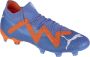 PUMA Future Ultimate Gras Kunstgras Voetbalschoenen (MG) Blauw Oranje Wit - Thumbnail 4