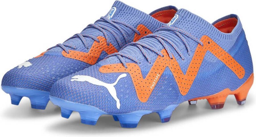 PUMA Future Ultimate Low Gras Kunstgras Voetbalschoenen (MG) Blauw Oranje Wit