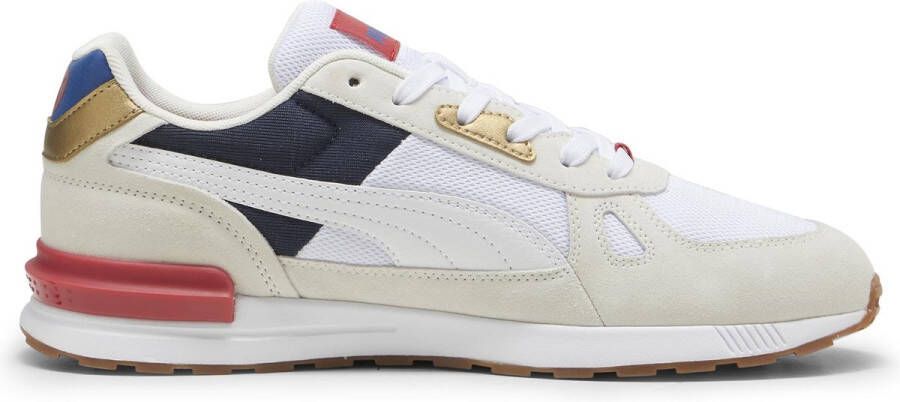 PUMA Graviton Pro Unisex Sneakers Warm White- White-Club Navy-Club Red