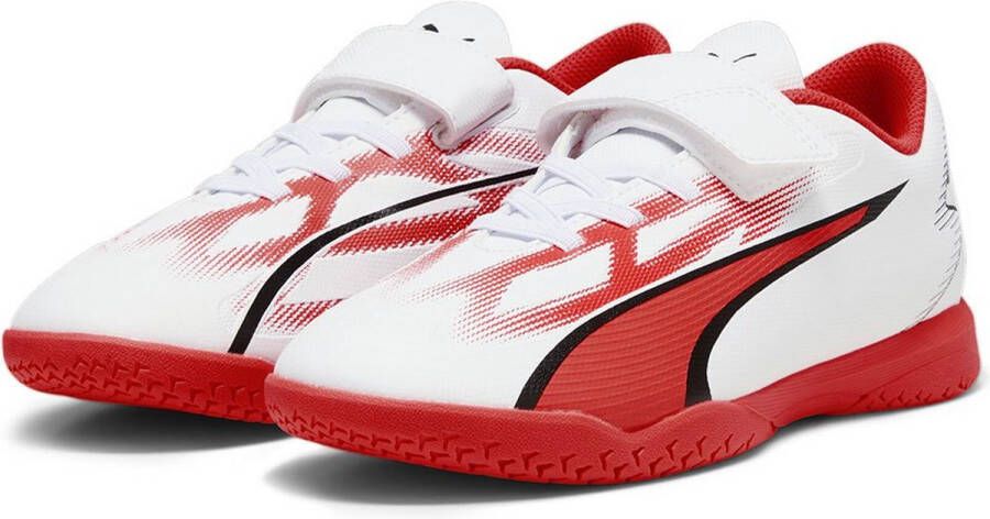 PUMA Children's Trainers Jr Ultra Play It In White-Black-Fire Orchid