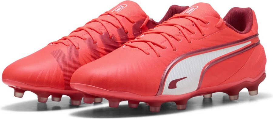 PUMA KING MATCH FG AG Unisex Sportschoenen Glowing Red- White-Red Fire